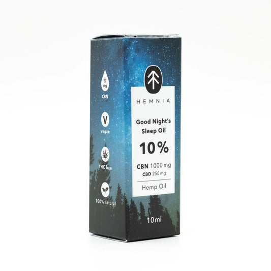 Hemnia Good Night´s Sleep Hemp oil 10%, 1000 mg CBN, 250 mg CBD, 10 ml