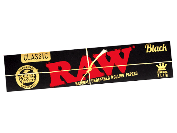 RAW Black Kingsize Slim Rolling Papers – 50 stk.