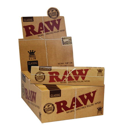 RAW Connoisseur King Size Rolling Papers + Tips – 110 mm (24 pcs. per box)