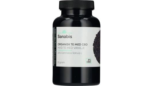 Sanabis - Hvid te med vanilje organisk med CBD 20%