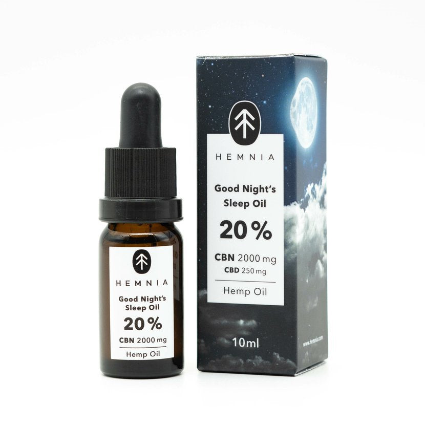 Hemnia Good Night's Sleep Hennepolie 20%, 2000 mg CBN, 250 mg CBD, 10 ml