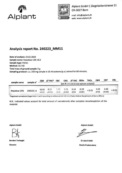 Nepalese CBD-hash CBD: 17%