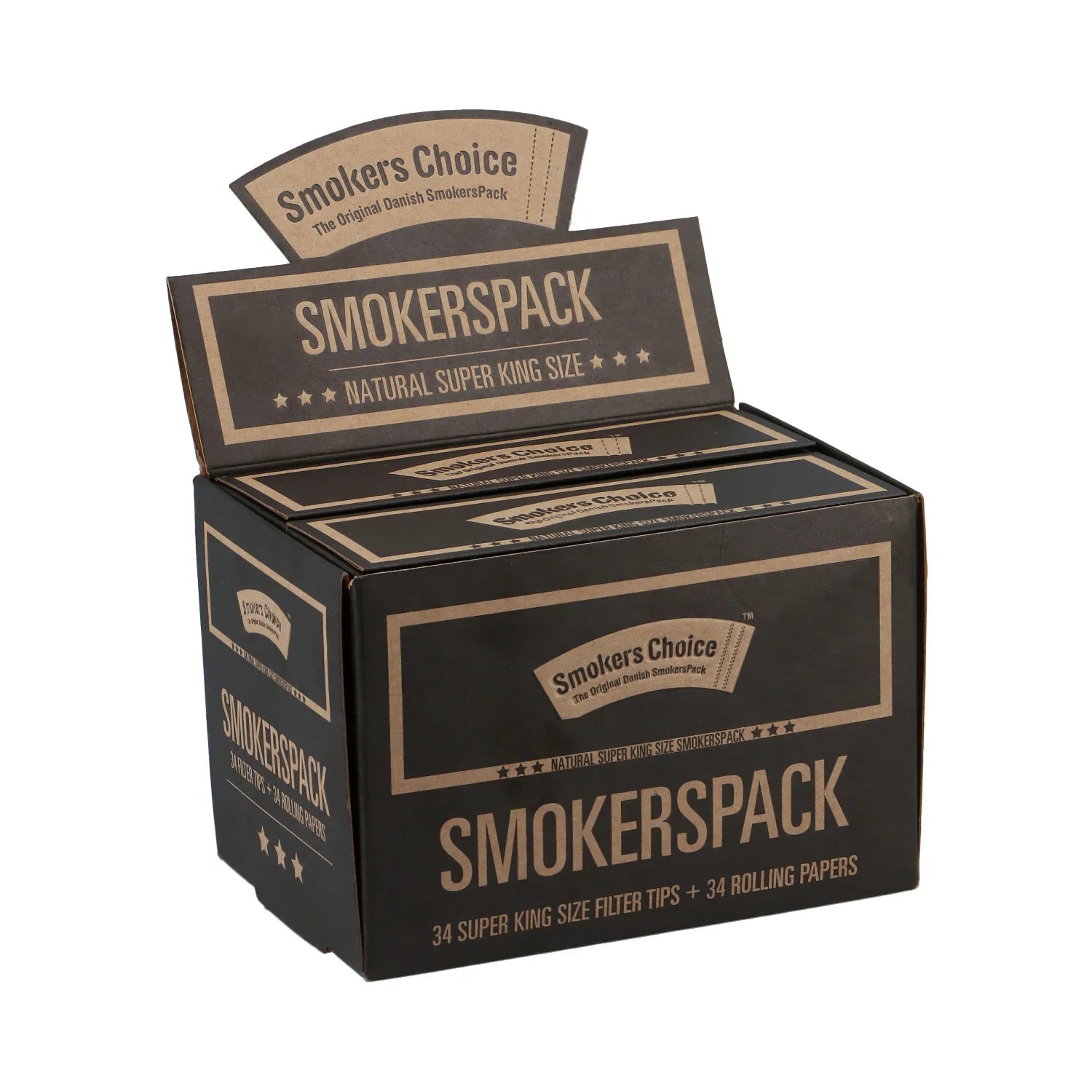Smokers Choice – SmokersPack Super King Size Bruin 34 stuks.