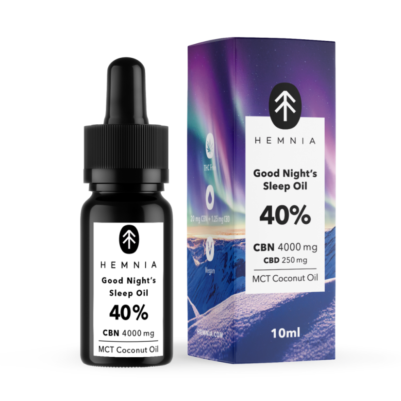 Hemnia Coconut Oil 40% – 4000 mg CBN + 250 mg CBD (10 ml)