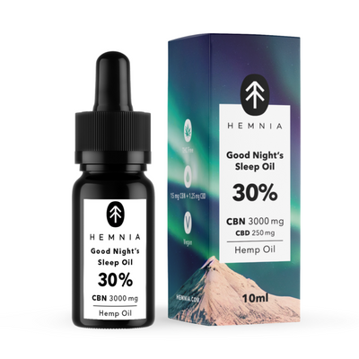 Hemnia Good Night's Sleep Hennepolie 20%, 2000 mg CBN, 250 mg CBD, 10 ml