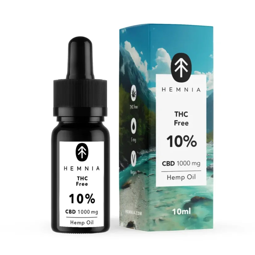 Hemnia CBD-olie 10% THC-vrij, 1000 mg, 10 ml