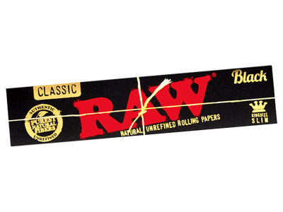 RAW Black Kingsize Slim Rolling Papers – 50 pcs.