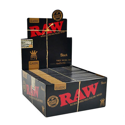 RAW Black Kingsize Slim Rolling Papers – 50 pcs.